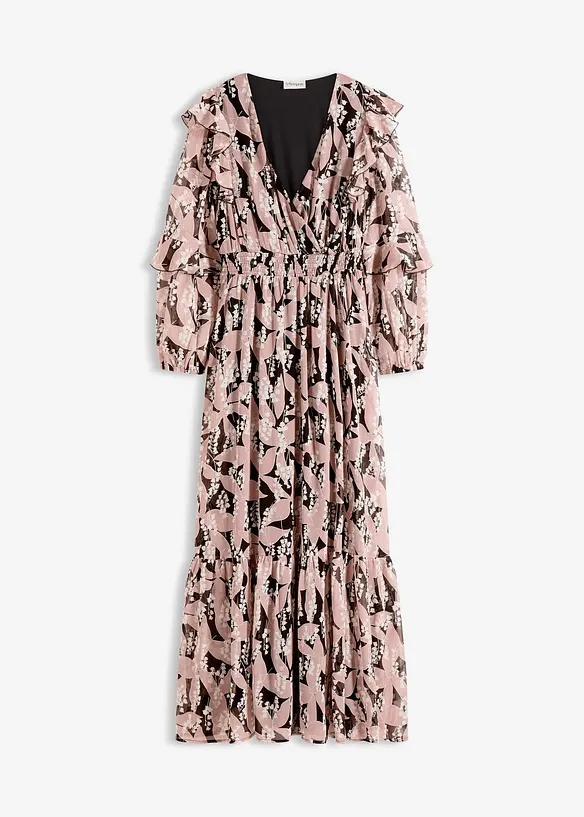 Robe en mousseline à volants, bonprix