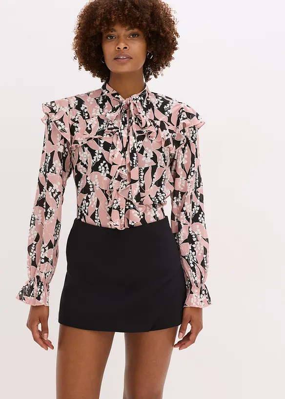 Chemisier en mousseline à volants, bonprix