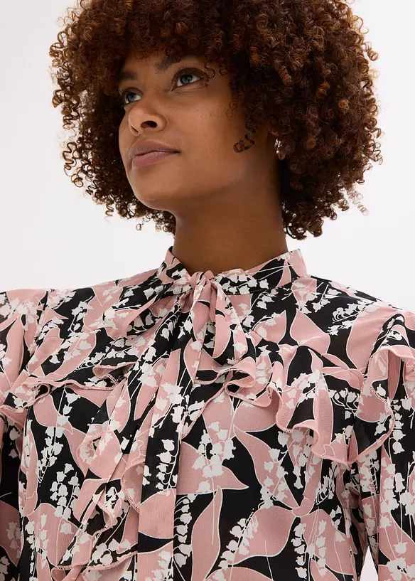 Chemisier en mousseline à volants, bonprix