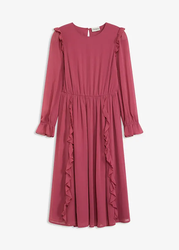 Robe en mousseline à volants, bonprix