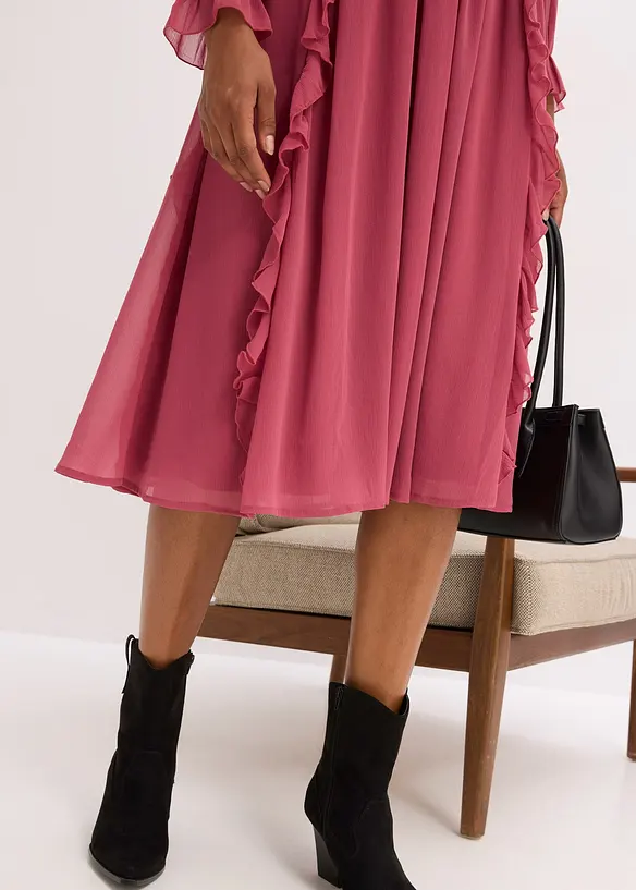 Robe en mousseline à volants, bonprix