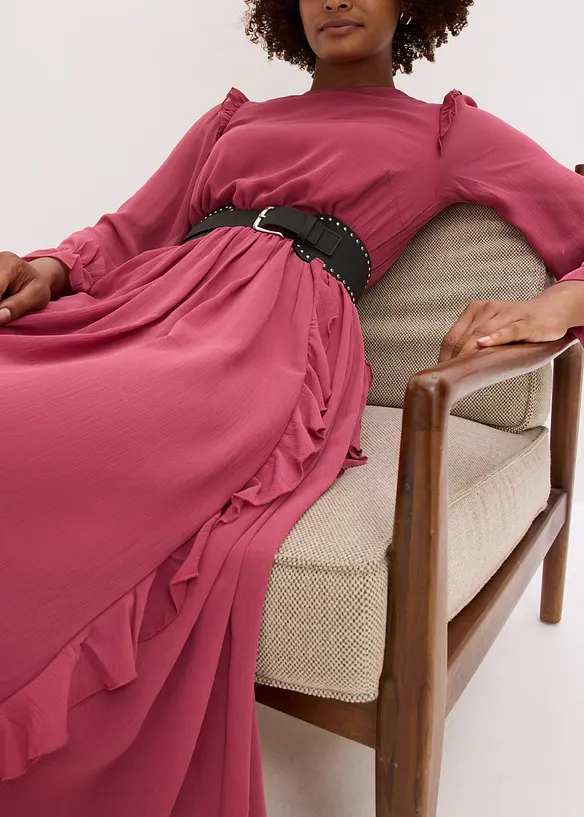 Robe en mousseline à volants, bonprix