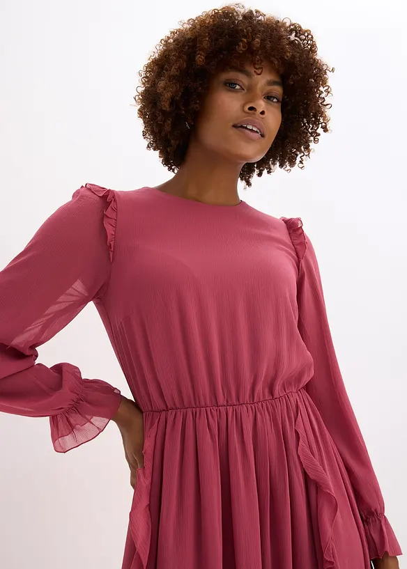 Robe en mousseline à volants, bonprix