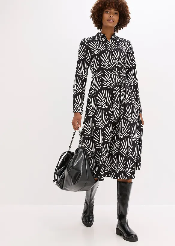 Robe midi en viscose fluide, bonprix