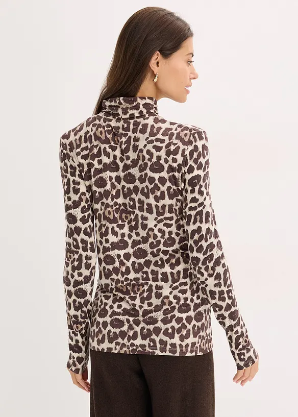 T-shirt manches longues en viscose douce et extensible, bonprix