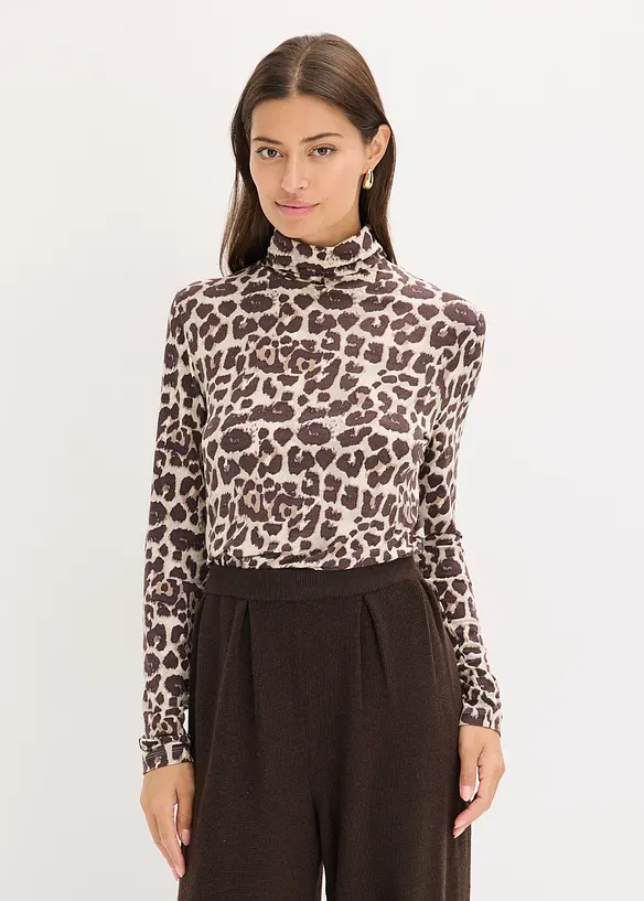 T-shirt manches longues en viscose douce et extensible, bonprix