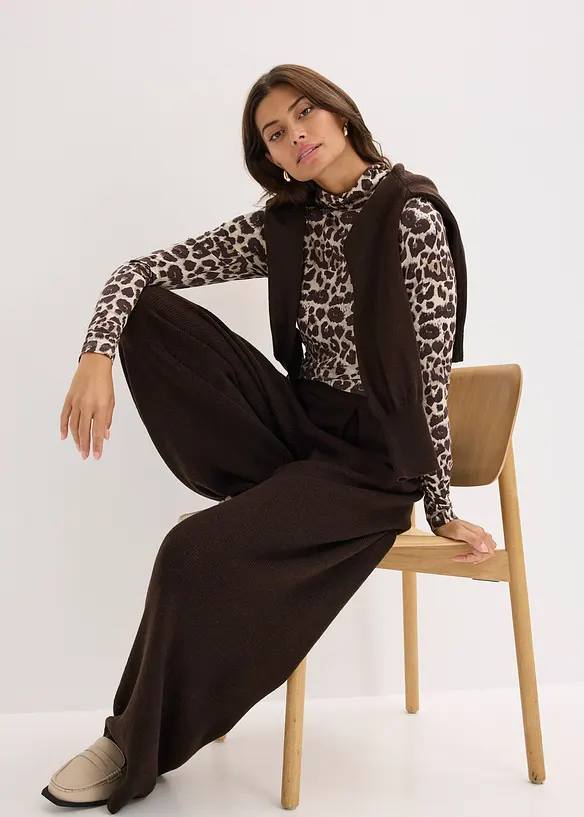 T-shirt manches longues en viscose douce et extensible, bonprix