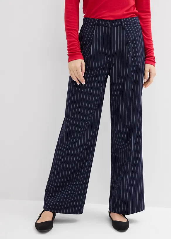 Pantalon à pinces en viscose mélangée, bonprix