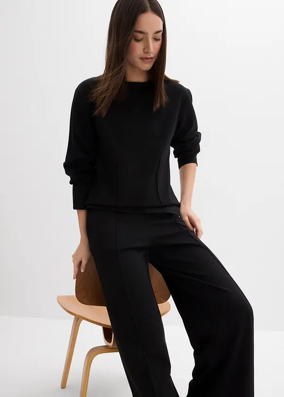 T-shirt manches longues en Punto di Roma, bonprix