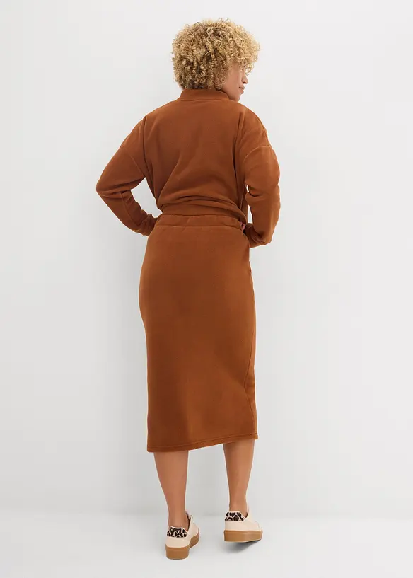 Jupe midi en polaire, bonprix