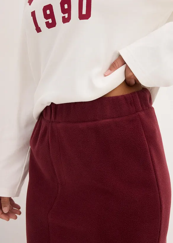 Jupe midi en polaire, bonprix