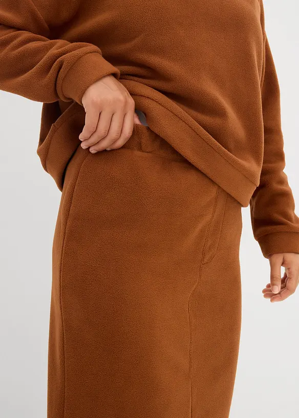 Jupe midi en polaire, bonprix