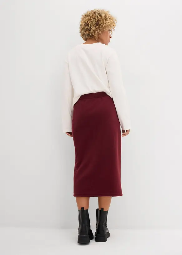 Jupe midi en polaire, bonprix