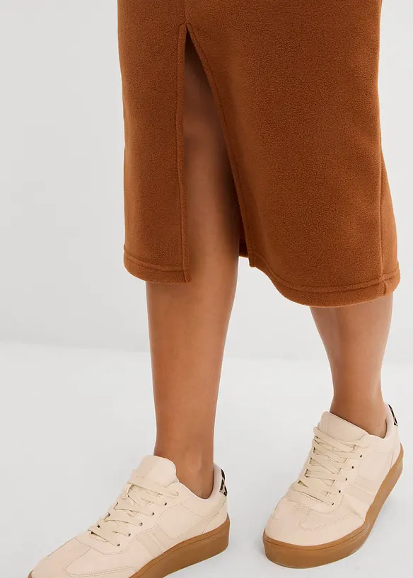 Jupe midi en polaire, bonprix