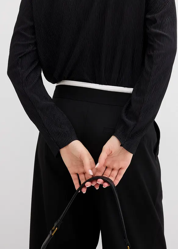 Pantalon large en viscose mélangée, bonprix