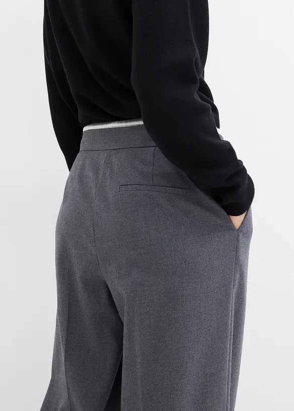 Pantalon large en viscose mélangée, bonprix