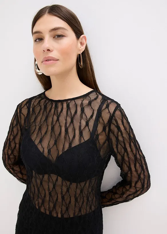 Robe courte en dentelle, bonprix