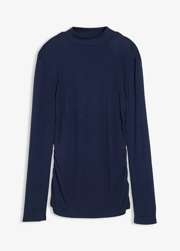 T-shirt côtelé à fronces, bonprix