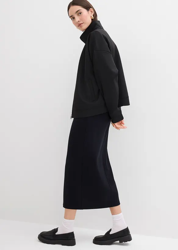 Jupe midi en matière néoprène, bonprix