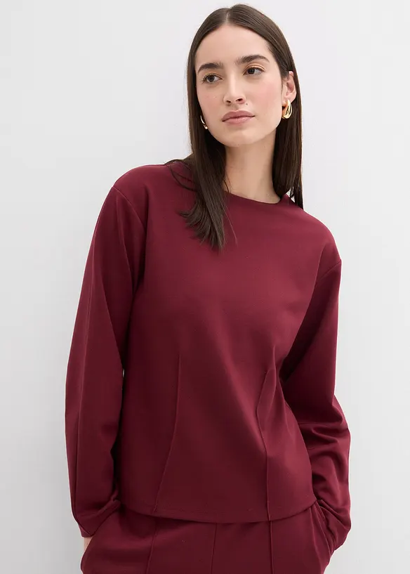 T-shirt manches longues en Punto di Roma, bonprix