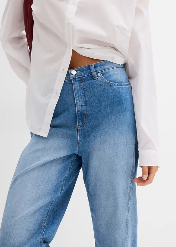 Jean baggy taille haute, bonprix