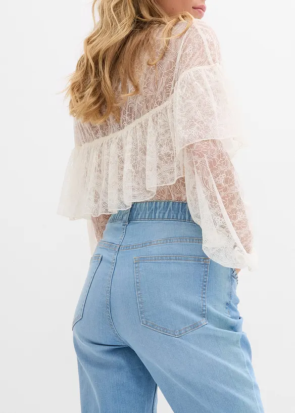 Jean taille haute droit avec poches, bonprix