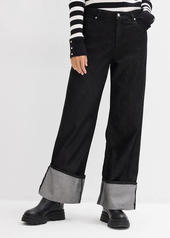 Jean baggy taille mi-haute, bonprix