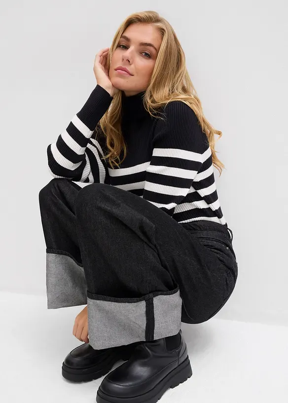 Jean baggy taille mi-haute, bonprix