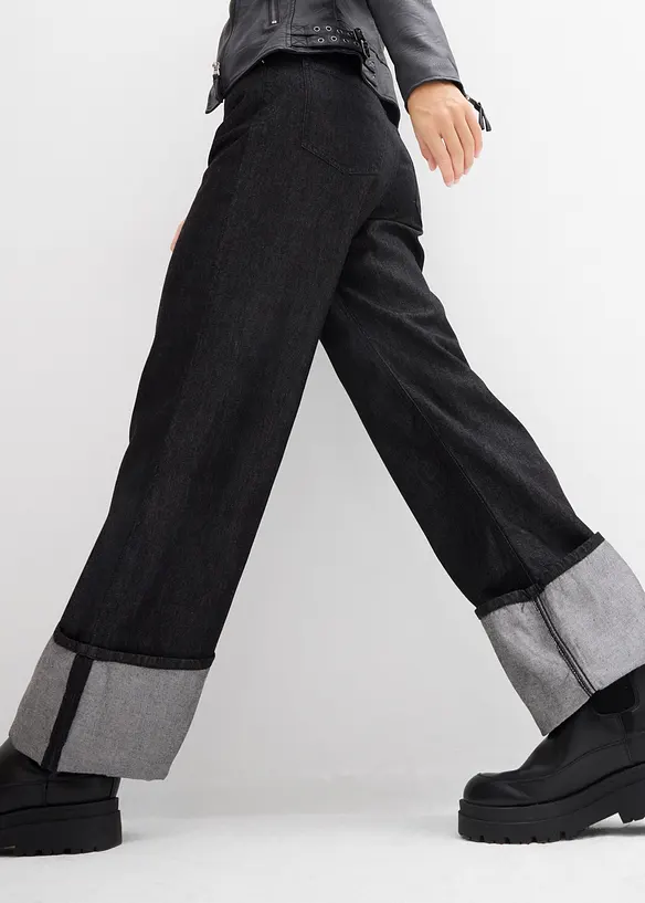 Jean baggy taille mi-haute, bonprix