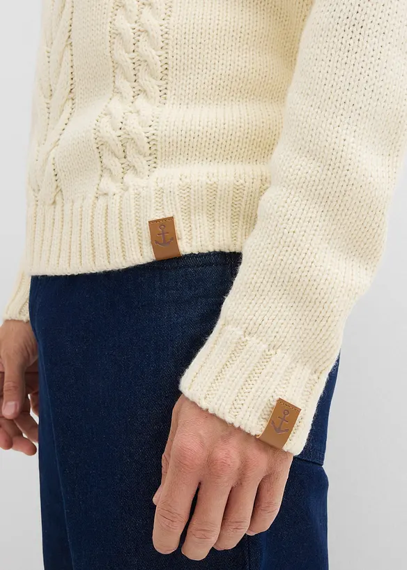 Pull en grosse maille à motif torsadé, bonprix