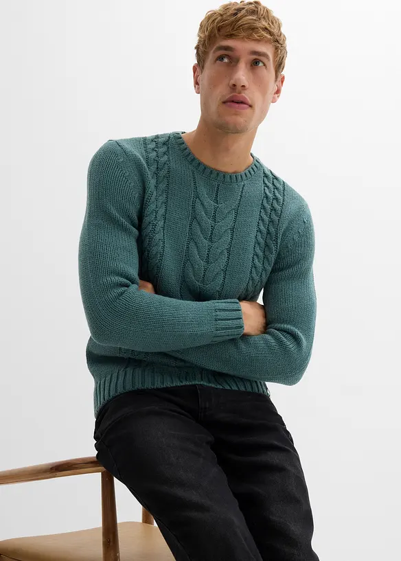 Pull en grosse maille à motif torsadé, bonprix
