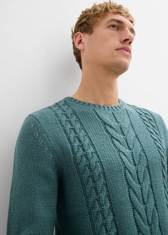 Pull en grosse maille à motif torsadé, bonprix