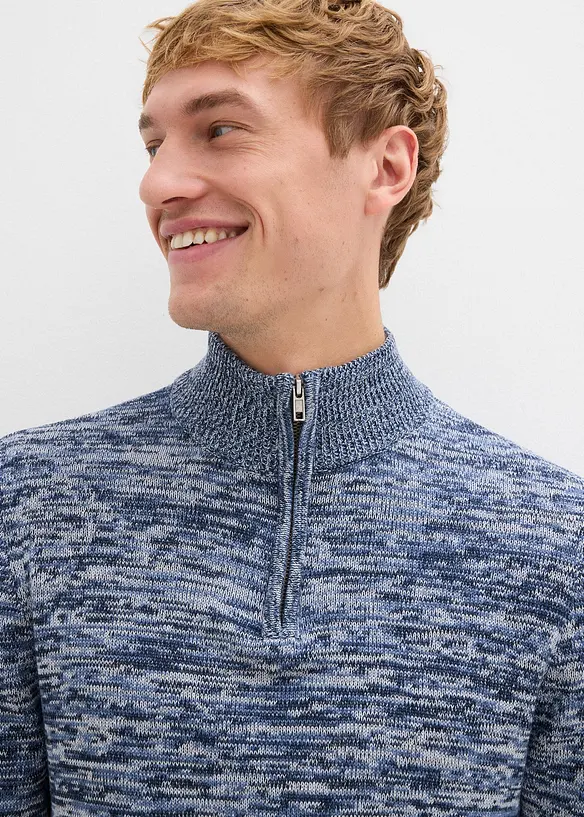 Pull camionneur chiné en coton mélangé, bonprix