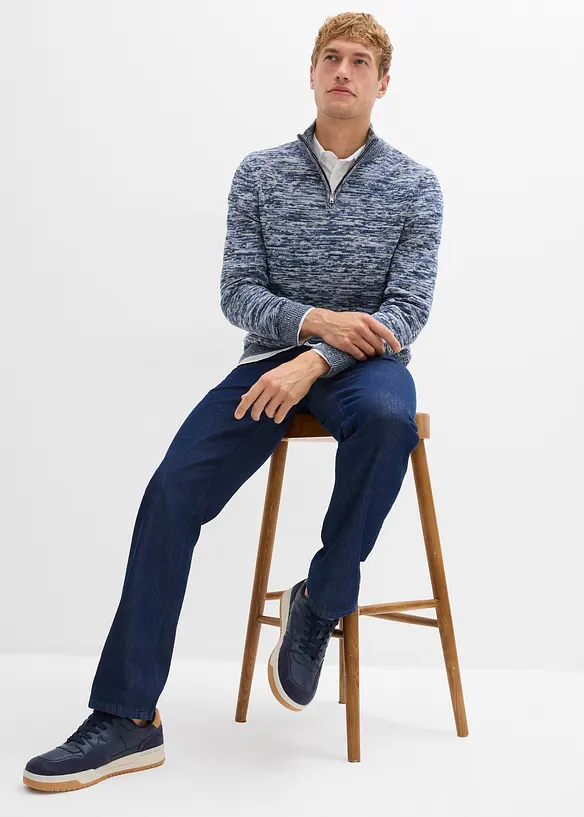 Pull camionneur chiné en coton mélangé, bonprix