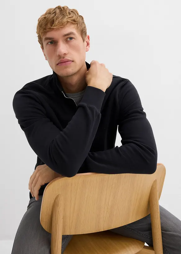 Sweat 100% coton avec poches pratique et base droite, bonprix