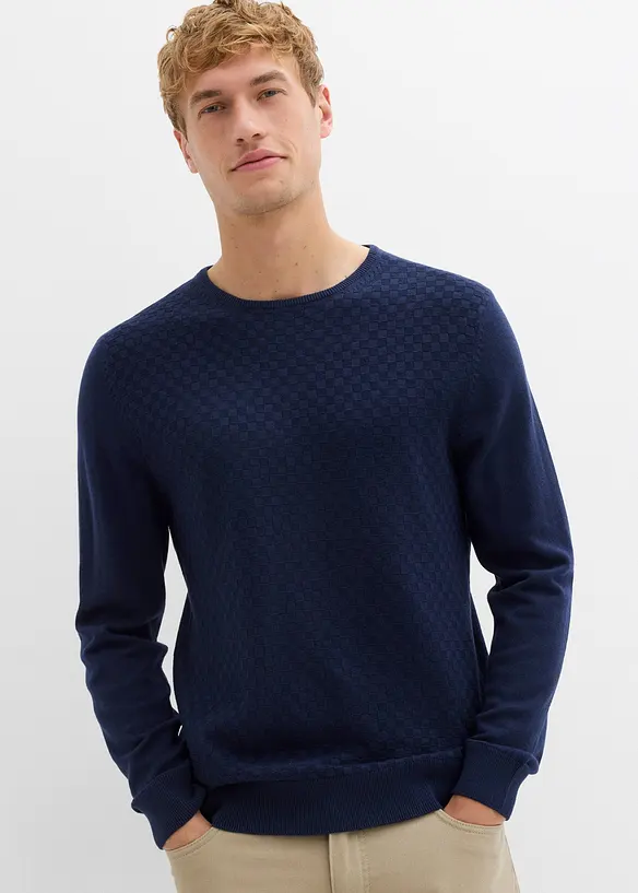 Pull en fine maille avec laine mérinos, bonprix