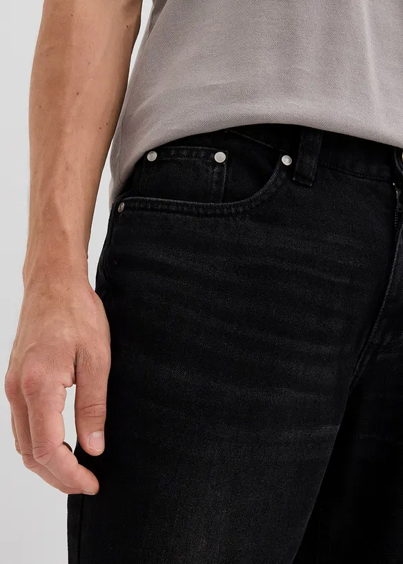 Jean droit et Regular à taille élastiquée, 100% coton, bonprix