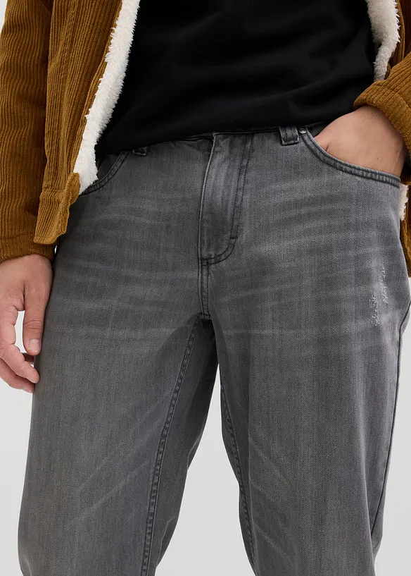 Jean droit et Regular à taille élastiquée, 100% coton, bonprix