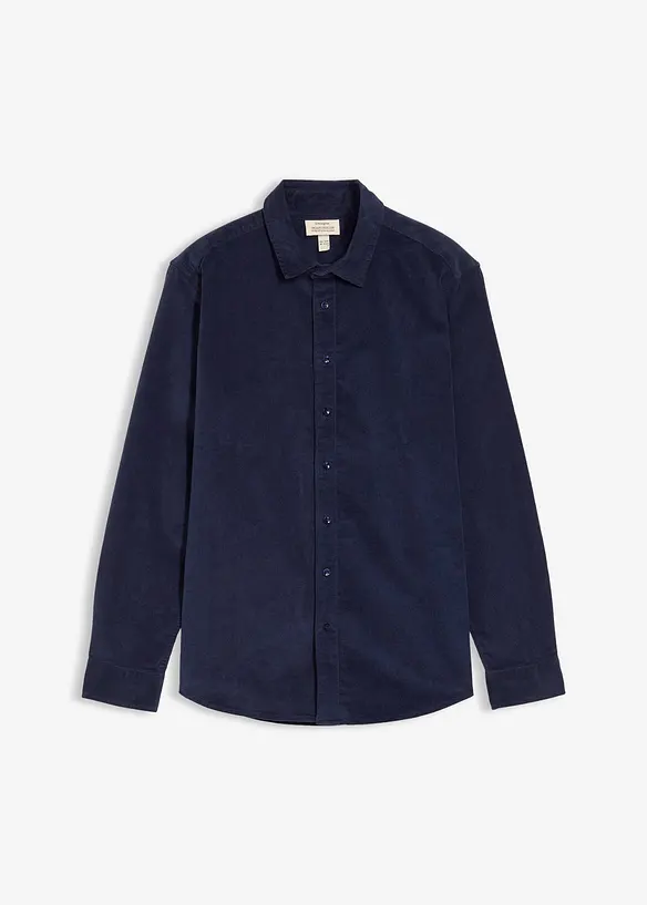 Chemise douce en velours de coton côtelé extensible, bonprix