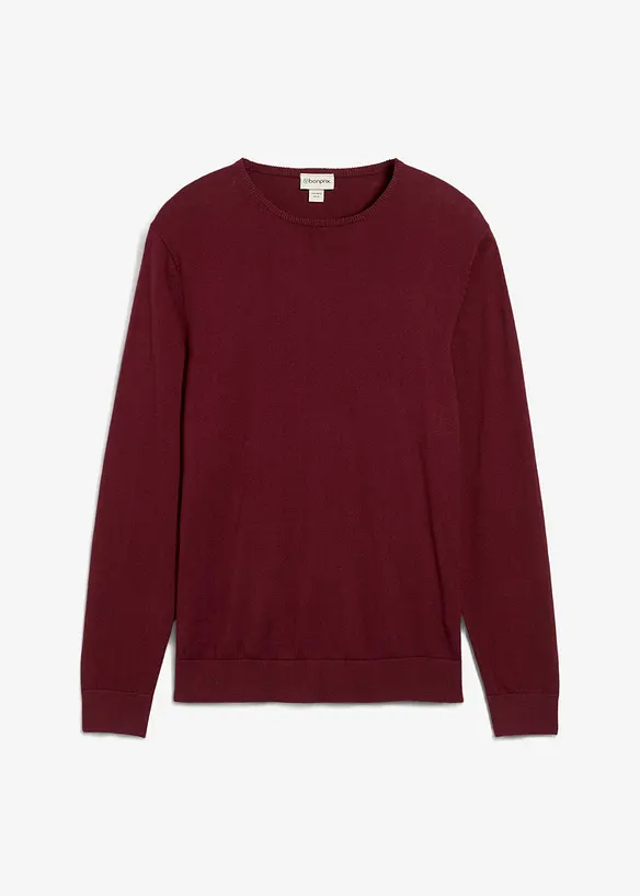 Pull en fine maille avec laine mérinos, bonprix