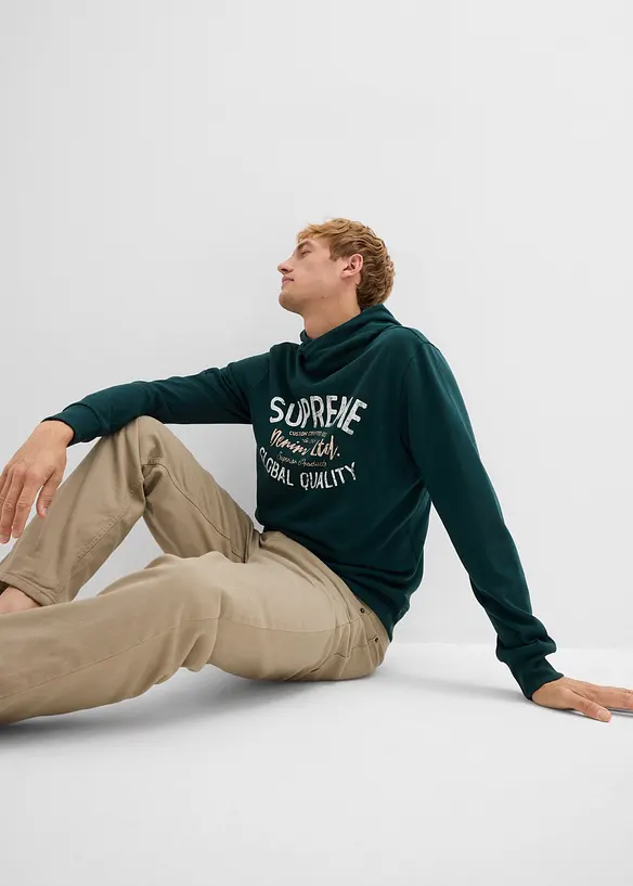 Sweat à capuche doux en coton mélangé, bonprix