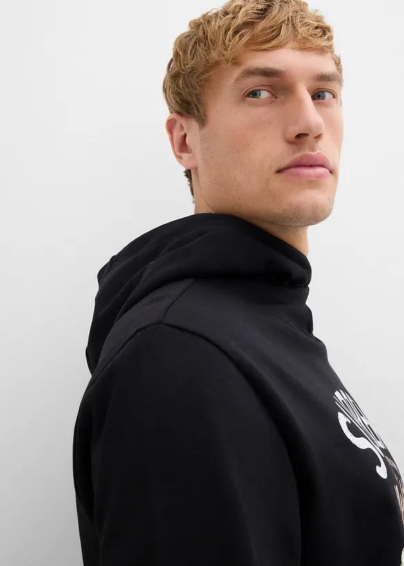 Sweat à capuche doux en coton mélangé, bonprix