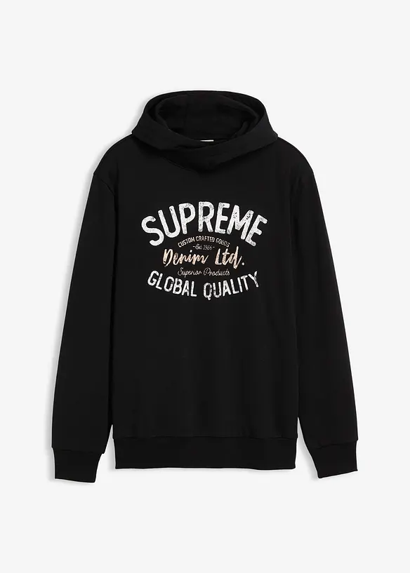 Sweat à capuche doux en coton mélangé, bonprix