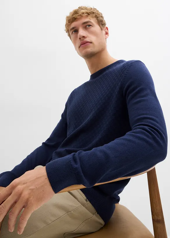 Pull en fine maille avec laine mérinos, bonprix