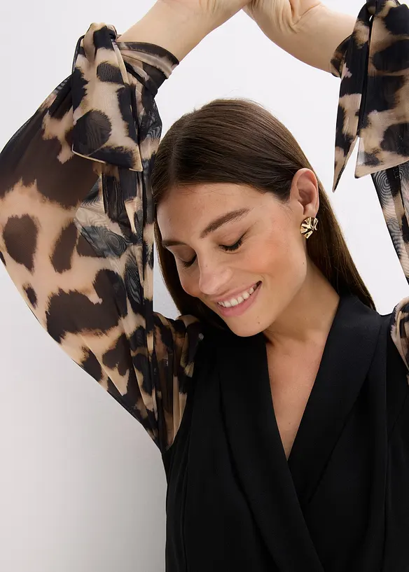 Combinaison en jersey à manches en mesh, bonprix