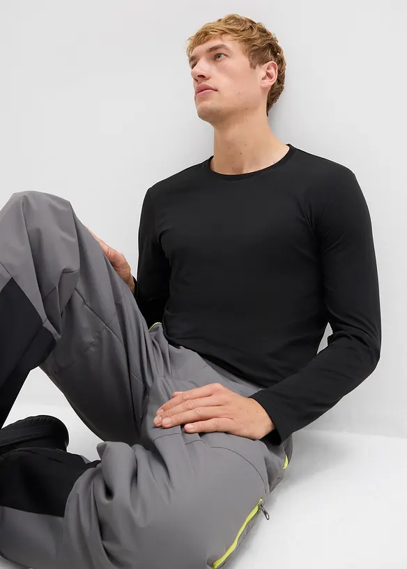 Lot de 2 T-shirts manches longues chauds, slim, bonprix