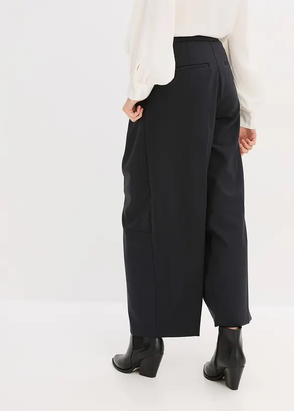 Pantalon barrel en viscose mélangée, bonprix