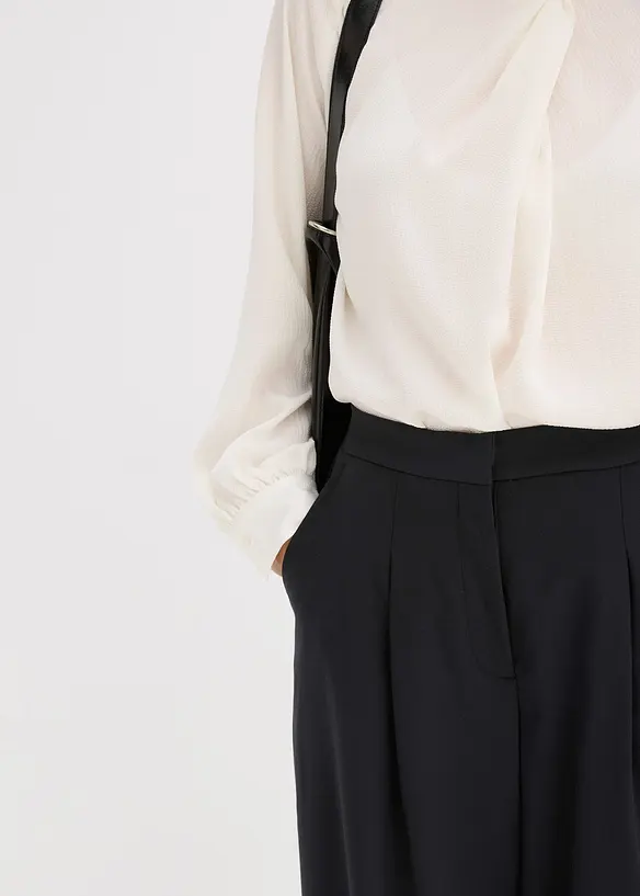 Pantalon barrel en viscose mélangée, bonprix