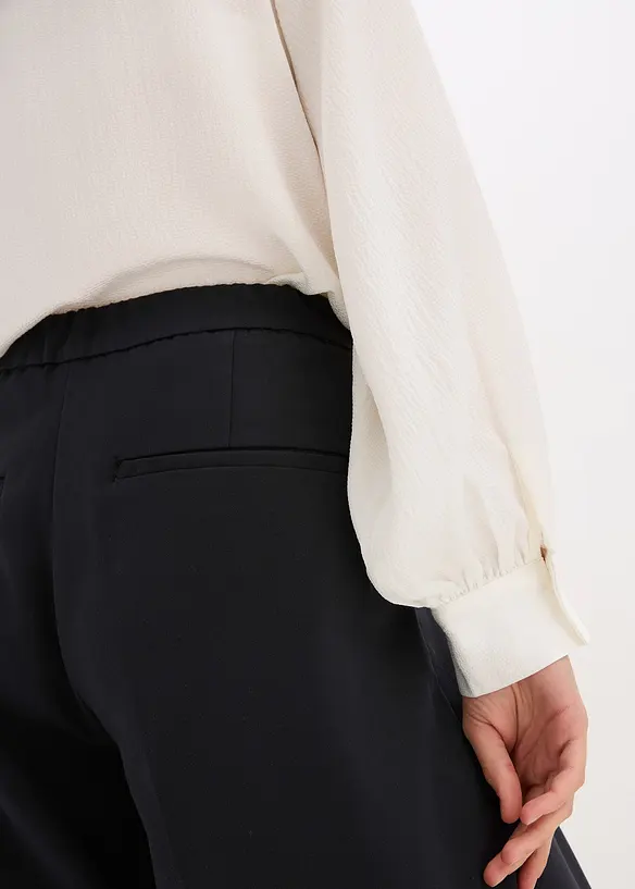 Pantalon barrel en viscose mélangée, bonprix