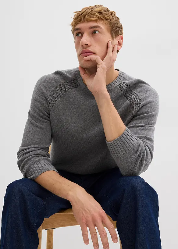 Pull en fine maille de coton, bonprix